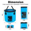 AUTODECO Collapsible Bucket 5 Gallon Container Folding Water Bucket Portable Wash Basin for Camping Fishing Travelling Outdoor Gardening Blue 1Pcs 20L view 3