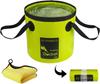 AUTODECO Collapsible Bucket 5 Gallon Container Folding Water Bucket Portable Wash Basin for Camping Fishing Travelling Outdoor Gardening Green 1Pcs 20L view 1