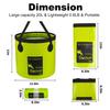 AUTODECO Collapsible Bucket 5 Gallon Container Folding Water Bucket Portable Wash Basin for Camping Fishing Travelling Outdoor Gardening Green 1Pcs 20L view 3