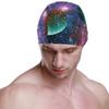 ZZAEO Space Galaxy Planets Stars Men Swim Caps Polyester Swimming Hat for Adult Youth view 2