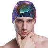 ZZAEO Space Galaxy Planets Stars Men Swim Caps Polyester Swimming Hat for Adult Youth view 4