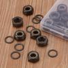 16 Pieces Skateboard Truck Nuts and 16 Pieces Skateboard Truck Axle Washers for Longboards and Hardware Kit (Black) view 3