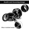16 Pieces Skateboard Truck Nuts and 16 Pieces Skateboard Truck Axle Washers for Longboards and Hardware Kit (Black) view 4