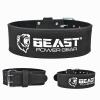 Beast Power Gear Weight Lifting Belt for Women & Men - Leather Power Belt with Back and Core Support for Weightlifting, Powerlifting, Strength Training, Squat and Deadlift Free Strap view 2