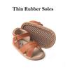Starbie Premium Leather Baby Sandals, Toddler Sandals for Boys & Girls, Baby Moccasins, Toddler Shoes, Baby Shoes, Soft-Sole Baby Shoes (2 M, Brown Open Toe) view 2