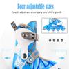 QMMD Kids and Teens Inline Skates Adjustable Size Comfortable Roller Skates with ABEC-7 Bearing Roller Blades for Boys and Girls with Protective Gear Set,A1,M12.51.5UK/3134EU view 4