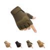 HYCOPROT Fingerless Gloves, Knuckle Protective Breathable Lightweight Outdoor Gloves for Shooting, Hunting, Motorcycling, Climbing (X-Large, Green)