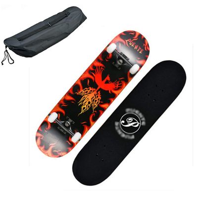 Rff 31-inch Four-Wheel Skateboard Beginners Youth Children Adults Boys and Girls Double-warp Road Scooter Backpack (can Bear 200KG)