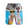 Custom Photo Mens Swim Trunks Personalized Picture Beach Board Shorts Swim Shorts Multi-Color view 1