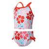 easyforever 2PCS Kids Girls Swimsuit Swimwear Tankini Mermaid Scales Printed Starfish Swim Tops with Briefs Orange-red 3 view 1
