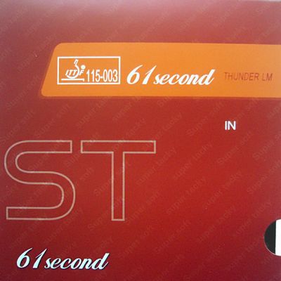 61second LM ST (Super Soft & Super Tacky) Pips-in Table Tennis (Ping Pong) Rubber with Sponge (Black 2.0mm42)