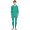 ViCherub Thermal Underwear Set for Boys Long Johns Fleece Lined Kids Base Layer Thermals Sets Boy Jade XL view 1