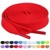 Booyckiy 2 Pairs Flat Shoe Laces for Sneakers, 2/5" Wide Athletic Shoelaces, Red 72 inch(183cm) view 1