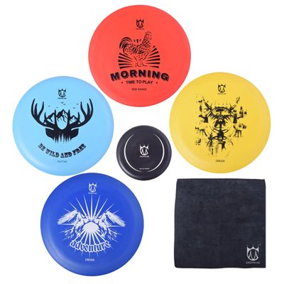 CROWN ME Disc Golf Set with 4 Disc Set
