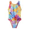 Alvivi Kids Girls One-Piece Digital Printed Racer Back Swimsuit Swim wear Tankini Bikini Training Bathing Suit Orange 3-4 view 3