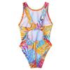 Alvivi Kids Girls One-Piece Digital Printed Racer Back Swimsuit Swim wear Tankini Bikini Training Bathing Suit Orange 3-4 view 4
