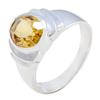 Joyas Plata Natural Gemstone Oval Shape One Stone Faceted Citrine rings-925 Silver Yellow Citrine Ring-June Birth Gemini Astrology Natural Gemstone Ring SRCITFC-3009-12.5 us view 1