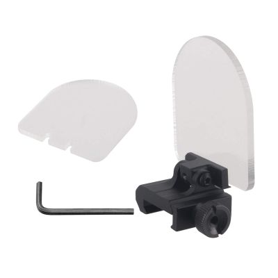 FOCUHUNTER Sight Protector for Scope Optic 3mm High Impact Shield Protector Rounded Foldable Lens Cover Shields Rail Mounted 20mm Clear Transparent Scope Lens