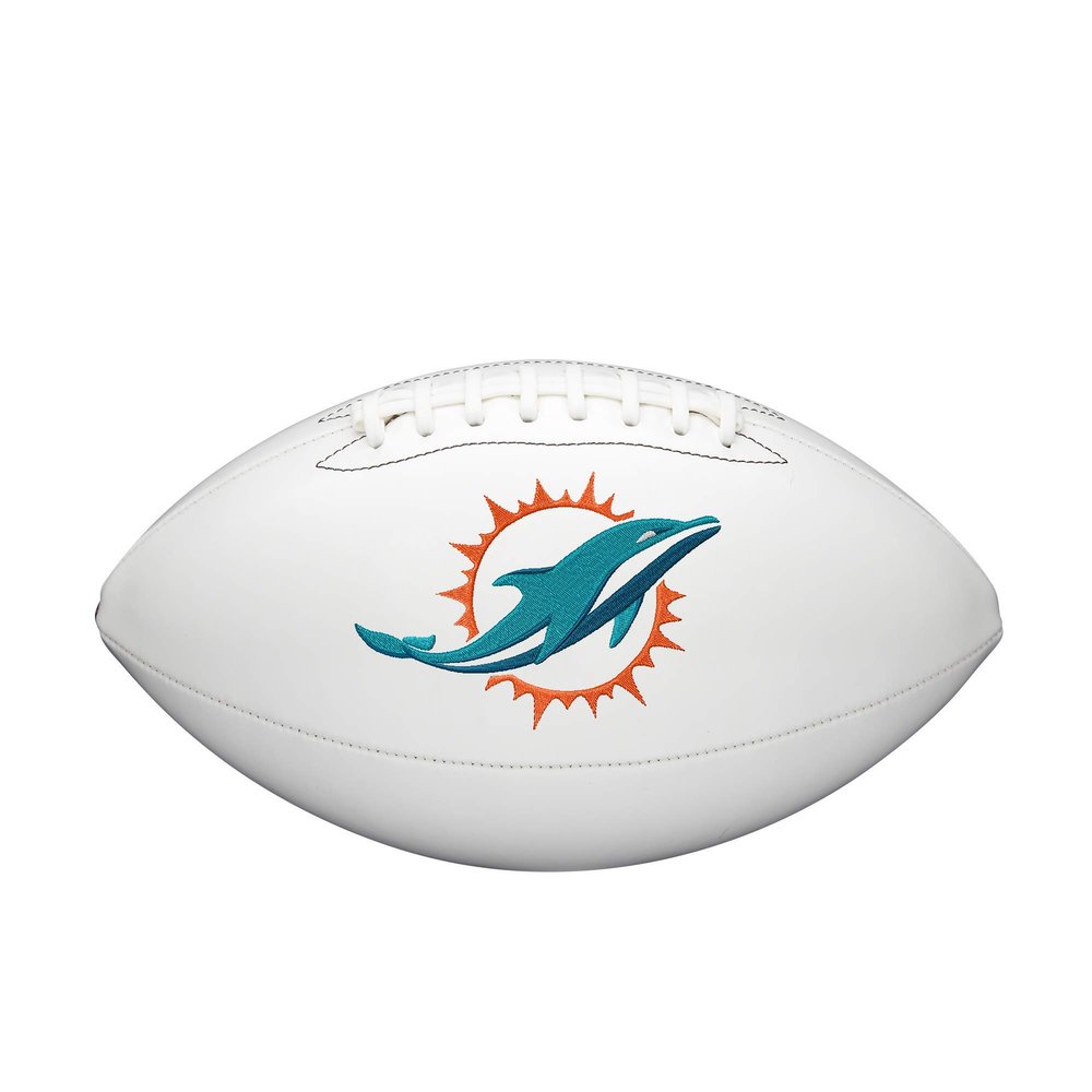 WILSON NFL Live Team Autograph Football, Miami Dolphins