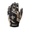 Wilson NFL Stretch Fit Football Gloves - Adult, New Orleans Saints view 2