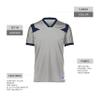 Russell Athletic Ladies Phenom6 Flag Football Jersey  Elite Performance Mesh Football Shirt for Women, Perfect for Team Play & Training, Grid Iron Silver/Navy L view 4