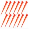 16" 12 PCS Tent Pegs Garden Stakes Durable and Strong Plastic Tent Stakes for Beach Mat, Camping, Hiking, Garden, Landscape Stakes, Orange Stakes UV Resistant view 1