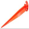 16" 12 PCS Tent Pegs Garden Stakes Durable and Strong Plastic Tent Stakes for Beach Mat, Camping, Hiking, Garden, Landscape Stakes, Orange Stakes UV Resistant view 2