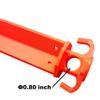 16" 12 PCS Tent Pegs Garden Stakes Durable and Strong Plastic Tent Stakes for Beach Mat, Camping, Hiking, Garden, Landscape Stakes, Orange Stakes UV Resistant view 4