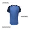 Russell Athletic Youth Classic V-Neck Jersey Columbia Blue/Navy/White XL view 4