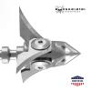 B3 Archery Destrukt Exoskeletal Broadhead | Fixed 3-Blade 100 Grain Broadhead w/ 1.2" Cutting Diameter, Stainless Steel Construction & Razor-Sharp Curved Blades | Pack of 3 w/Practice Tip Included view 2