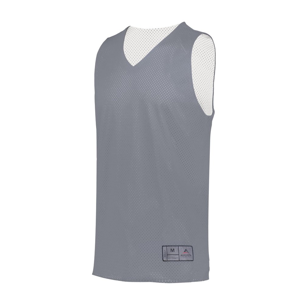 Augusta Sportswear Youth Tricot Mesh Reversible 2.0 Jersey, Graphite/White, S