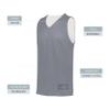 Augusta Sportswear Youth Tricot Mesh Reversible 2.0 Jersey, Graphite/White, S view 4