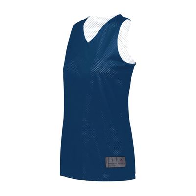 Augusta Sportswear Womens Tricot Mesh Reversible 2.0 Jersey, Navy/White, XL