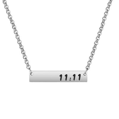 11 11 Angel Numbers Necklace Make A Wish Gift for Women Teen Girls (bar Necklace)