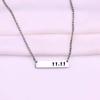 11 11 Angel Numbers Necklace Make A Wish Gift for Women Teen Girls (bar Necklace) view 3