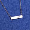 11 11 Angel Numbers Necklace Make A Wish Gift for Women Teen Girls (bar Necklace) view 4
