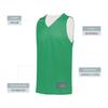 Augusta Sportswear Youth Tricot Mesh Reversible 2.0 Jersey, Kelly/White, L view 4
