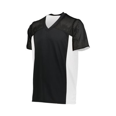 Augusta Sportswear Mens Reversible Flag Football Jersey, Black/White L