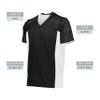 Augusta Sportswear Mens Reversible Flag Football Jersey, Black/White L view 4