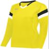 Ladies TruHit Tri Long Sleeve Jersey, Electric Yellow/Black/White, XL view 1