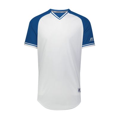Russell Athletic Youth Classic V-Neck Jersey White/Royal/White L