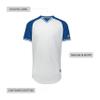 Russell Athletic Youth Classic V-Neck Jersey White/Royal/White L view 4