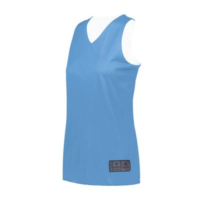 Augusta Sportswear Womens Tricot Mesh Reversible 2.0 Jersey, Columbia Blue/White, XL