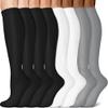 Sooverki Graduated Copper Compression Socks for Men & Women Circulation 8 Pairs 15-20mmHg - Best for Running Athletic Cycling view 1