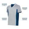 Augusta Sportswear Mens Reversible Flag Football Jersey, Silver/Navy S view 3
