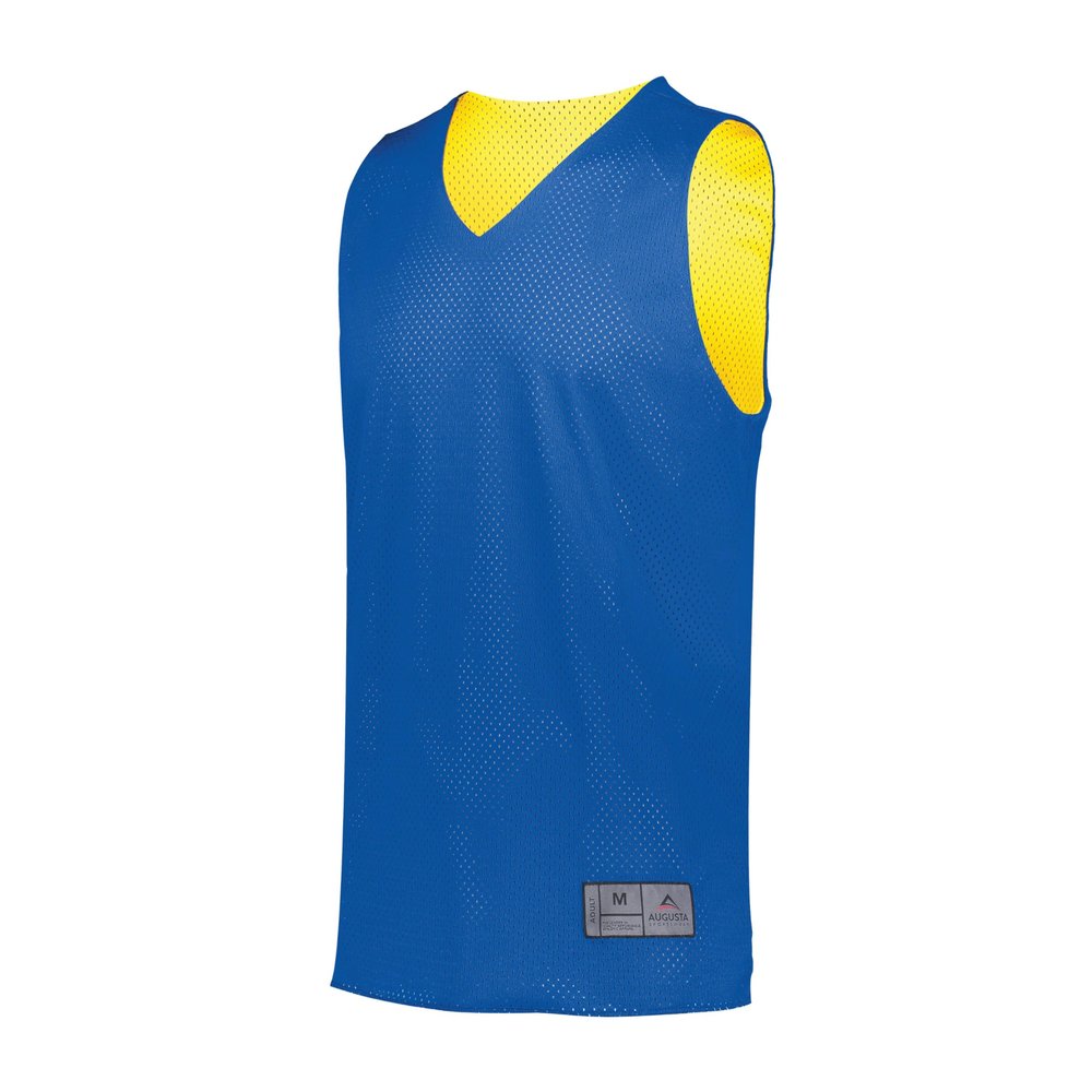 Augusta Sportswear Youth Tricot Mesh Reversible 2.0 Jersey, Royal/Gold, M
