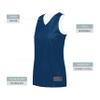 Augusta Sportswear Womens Tricot Mesh Reversible 2.0 Jersey, Navy/White, S view 4