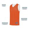 Augusta Sportswear Tricot Mesh Reversible Jersey 2.0, Orange/White, M view 4