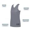 Augusta Sportswear Womens Tricot Mesh Reversible 2.0 Jersey, Graphite/White, M view 4