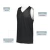 Augusta Sportswear Youth Tricot Mesh Reversible 2.0 Jersey, Black/White, L view 4